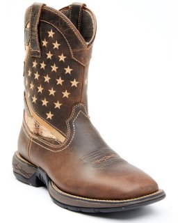 Cody James Men's Star Lite Performance Western Boots - Broad Square Toe | Brown | Free Delivery