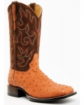 Cody James Men's Exotic Full Quill Ostrich Western Boots - Broad Square Toe | Tan | Free Delivery