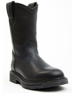 Cody James Men's Uniform Western Work Boots - Soft Toe | Black | Free Delivery