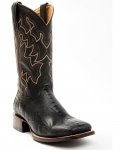 Cody James Men's Exotic Ostrich Leg Western Boots - Broad Square Toe | Black | Free Delivery