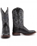 Cody James Men's Caiman Embroidered Exotic Boots - Broad Square Toe | Black | Free Delivery