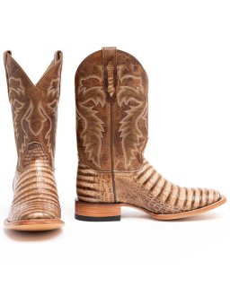 Cody James Men's Caiman Belly Western Boots - Broad Square Toe | Brown | Free Delivery