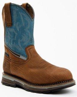 Cody James Men's Disruptor Waterproof Work Boots - Composite Toe | Blue | Free Delivery