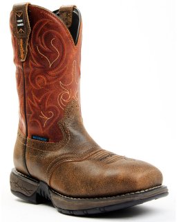Cody James Men's Nano Lite Waterproof Western Work Boots - Composite Toe | Orange | Free Delivery
