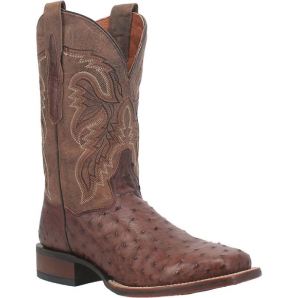 Dan Post Boots Alamosa Men'S Ostrich-Chocolate | Free Shipping