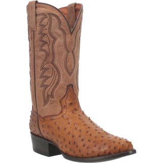 Dan Post Boots Tempe Men'S Ostrich-Saddlebrown | Free Shipping