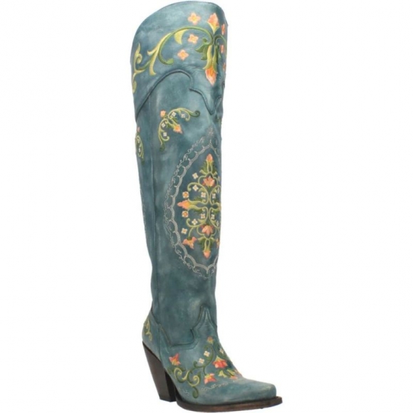 Dan Post Boots Flower Child Women'S Leather-Turquoise | Free Shipping