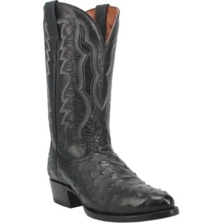 Dan Post Boots Tempe Men'S Ostrich-Black | Free Shipping