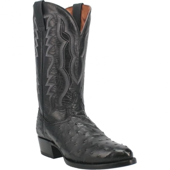 Dan Post Boots Tempe Men'S Ostrich-Black | Free Shipping