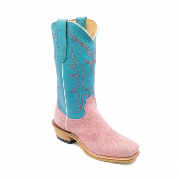 Fenoglio | Special Offer Men's Pink Roughout w/ Turquoise Style No. 00101685