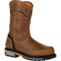 Georgia Boots | Men's Carbo-Tec LTX Waterproof Composite Toe Pull On-Black And Brown