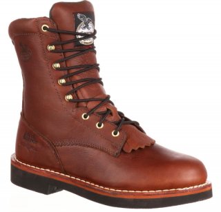 Georgia Boots | Men's Farm and Ranch Lacer Work-Barracuda Walnut