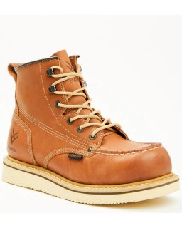 Discount Hawx Men's 6" Lace-Up Moc Work Boots - Composite Toe | Tan