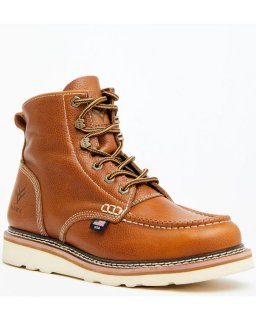 Discount Hawx Men's 6" USA Pitstop Wedge Redesigned Work Boots - Soft Toe | Brown