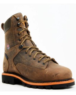 Discount Hawx Men's 8" Insulated Lace-Up Waterproof Work Boots - Composite Toe | Brown