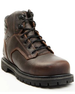 Discount Hawx Men's 6" Lace-Up Work Boots - Steel Toe | Brown