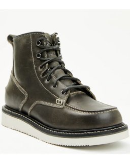 Discount Hawx Men's 6" Lace-Up Moc Work Boots - Soft Toe | Grey