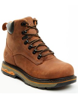 Discount Hawx Men's 6" Enduro Lace-Up Work Boots - Soft Toe | Dark Brown