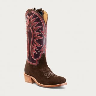 STYLISH OUTLET HYER BOOTS WOMEN'S ROSE HILL - Eggplant/Chocolate