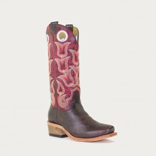 STYLISH OUTLET HYER BOOTS WOMEN'S TIPTON - Brown/Red