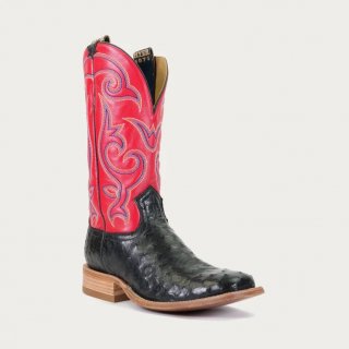 STYLISH OUTLET HYER BOOTS MEN'S JETMORE - Black/Red