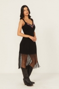 Promotion Idyllwind Women's Embroidered Fringe Dress | Black