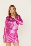 Promotion Idyllwind Women's Show Stopper Studded Metallic Leather Jacket | Fuchsia Promotion Idyllwind Women's Show Stopper Studded Metallic Leather Jacket | Fuchsia