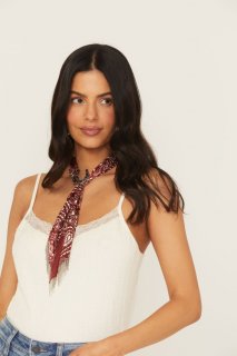 Promotion Idyllwind Women's Amelia Chain Fringe Bandana Necklace | Red Promotion Idyllwind Women's Amelia Chain Fringe Bandana Necklace | Red