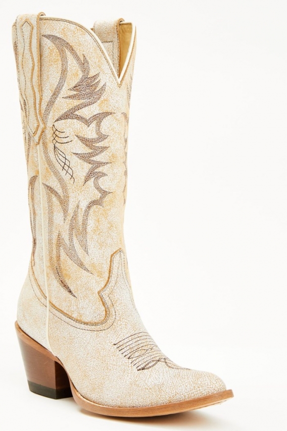 Promotion Idyllwind Women's Charmed Life Crackle White Leather Western Boots - Round Toe | Ivory