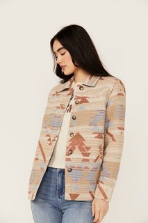 Promotion Idyllwind Women's Jenry Southwestern Print Oversized Shacket | Nude