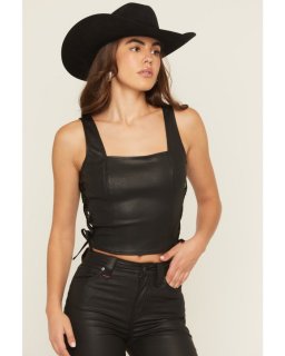 Promotion Idyllwind Women's Oxford Lace-Up Cropped Bustier | Black