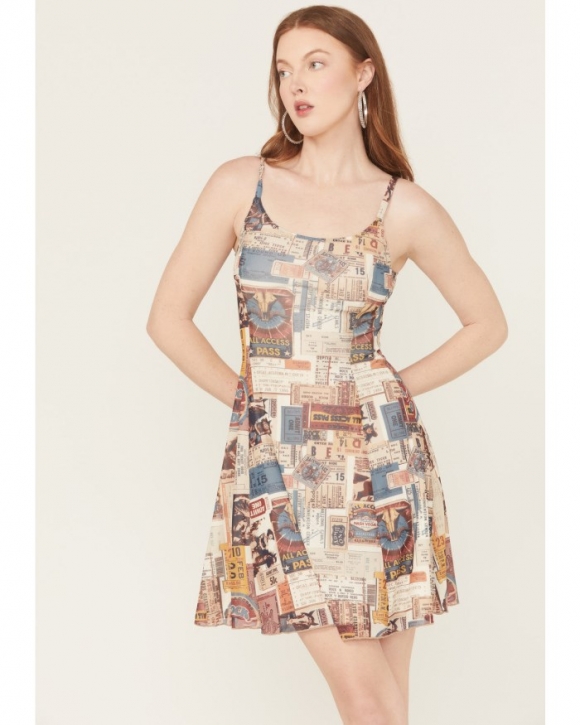 Promotion Idyllwind Women's Rodeo Ticket Sleeveless Mesh Mini Dress | Cream