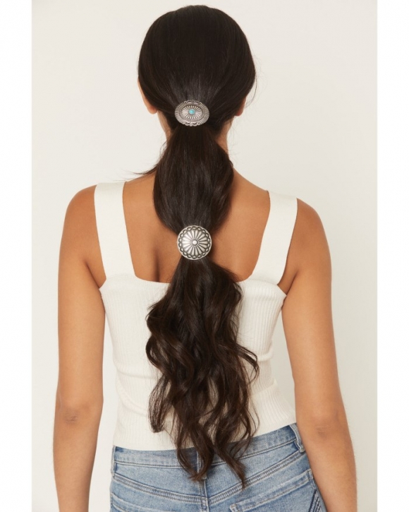 Promotion Idyllwind Women's Ember Concho Hair Tie Set - 2 Piece | Silver