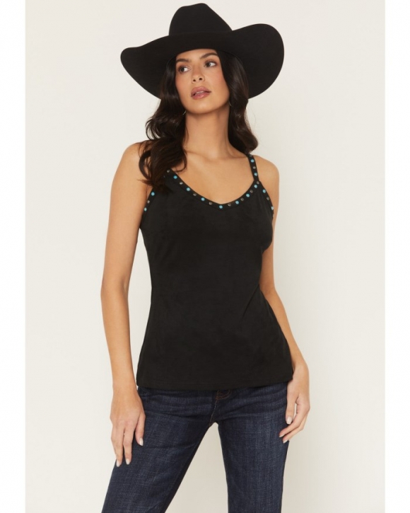 Promotion Idyllwind Women's Weona Studded Faux Suede Cami | Black
