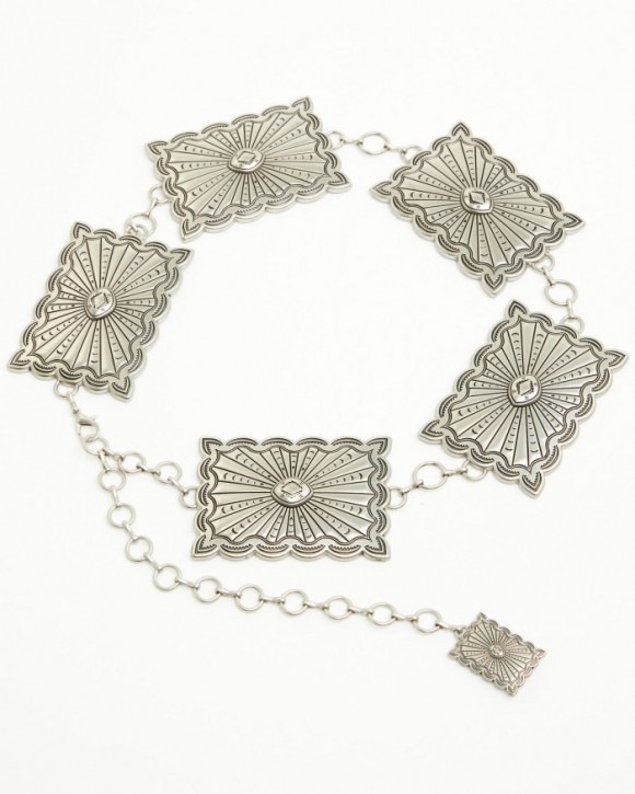 Promotion Idyllwind Women's Chambley Large Concho Chain Belt | Silver
