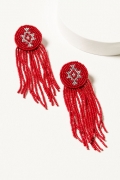 Promotion Idyllwind Women's Adalee Seed Bead Fringe Earrings | Red Promotion Idyllwind Women's Adalee Seed Bead Fringe Earrings | Red