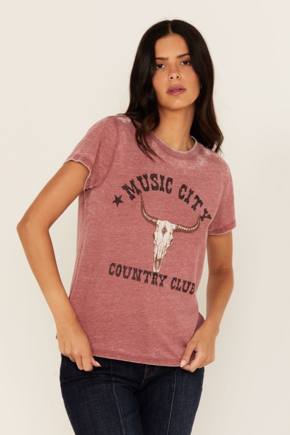 Promotion Idyllwind Women's Music City Country Club Short Sleeve Graphic Tee | Wine