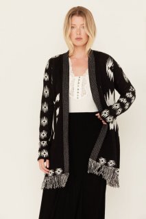 Promotion Idyllwind Women's Mamie Southwestern Print Cardigan | Black
