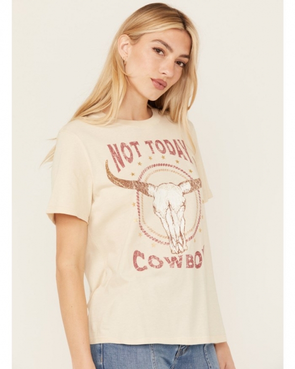 Promotion Idyllwind Women's Not Today Cowboy Boyfriend Fit Short Sleeve Graphic Tee | Nude