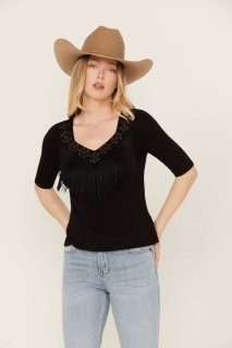 Promotion Idyllwind Women's Linder Fringe Front Tree | Black