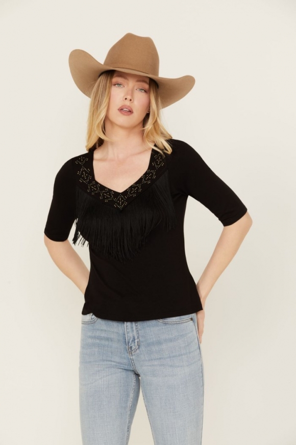 Promotion Idyllwind Women's Linder Fringe Front Tree | Black Promotion Idyllwind Women's Linder Fringe Front Tree | Black