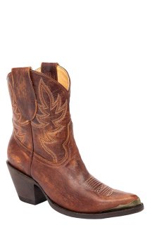 Promotion Idyllwind Women's Wheels Brown Leather Western Booties - Round Toe | Brown