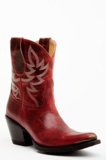Promotion Idyllwind Women's Wheels Red Leather Western Booties - Round Toe | Red