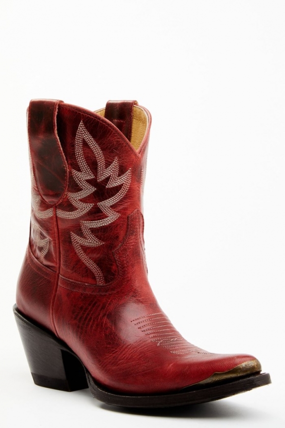 Promotion Idyllwind Women's Wheels Red Leather Western Booties - Round Toe | Red