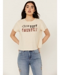 Promotion Idyllwind Women's Sorry Gone Country Short Sleeve Cropped Graphic Tee | Nude