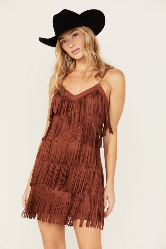 Promotion Idyllwind Women's Brixworth Mahogany Fringe Festival Dress | Mahogany