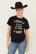 Promotion Idyllwind Women's Shot Of Tequila Short Sleeve Graphic Tee | Black Promotion Idyllwind Women's Shot Of Tequila Short Sleeve Graphic Tee | Black