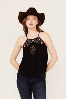 Promotion Idyllwind Women's Surrey Embroidered And Beaded Halter Top | Black Promotion Idyllwind Women's Surrey Embroidered And Beaded Halter Top | Black