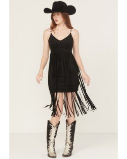 Promotion Idyllwind Women's Ramsey Concho Trim Faux Suede Mini Dress | Black Promotion Idyllwind Women's Ramsey Concho Trim Faux Suede Mini Dress | Black