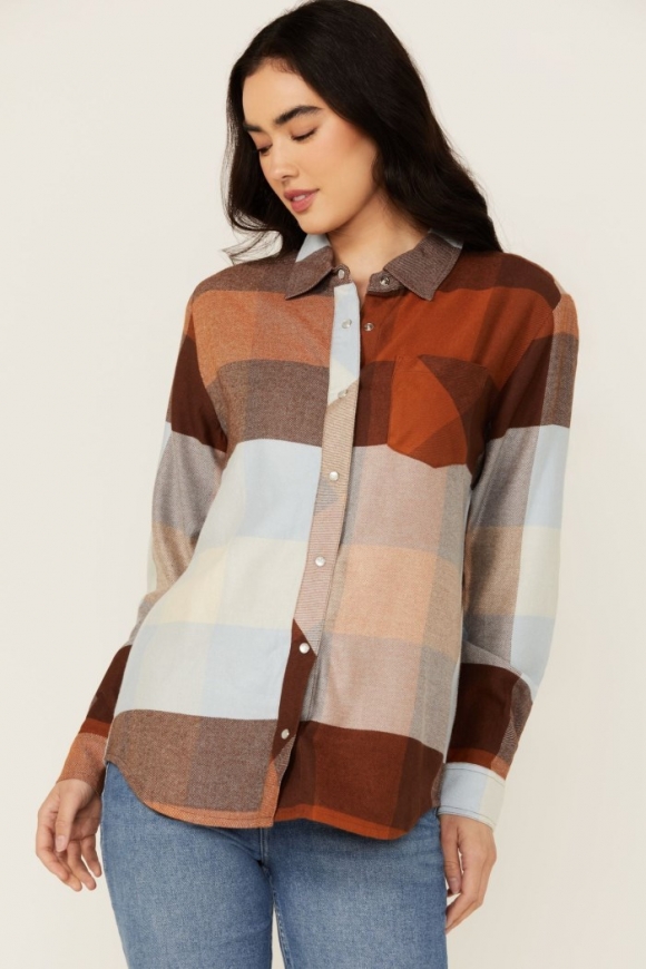 Promotion Idyllwind Women's Harlow Long Sleeve Snap Flannel Shirt | Caramel